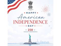 
      
      Indian consulate in New York wishes America's 250th anniversary
      
      