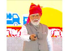 
      
      PM Modi inaugurates NHPC's 300 MW Karnisar solar power plant
      
      