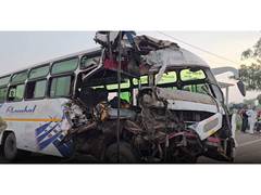 
      
      32 injured after private bus collides with truck in Dholpur
      
      