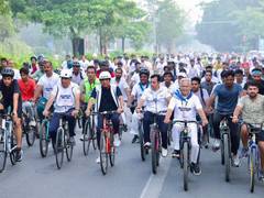 
      
      Mandaviya leads 80th Fit India Sundays on Cycle in New Delhi
      
      