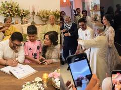 
      
      Aamir Khan shares dance with Gauri Spratt in heartwarming wedding
      
      