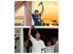 
      
      Molineux re-creates iconic Warne celebration after T20WC win
      
      