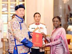 
      
      Envoys of 6 nations present their credentials to President Murmmu
      
      