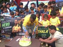 
      
      Dhoni turns 45: Fans celebrate legend birthday near Ranchi house
      
      