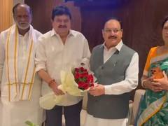 
      
      JP Nadda arrives in Hyderabad to review AIIMS Bibinagar
      
      