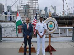 INS Sudarshini concludes port call at New York after representing India at International Naval Review 250  www.aninews.in
