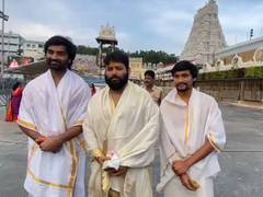 
      
       Thaman S, actor Atharvaa Murali offer prayers at Tirumala Temple
      
      