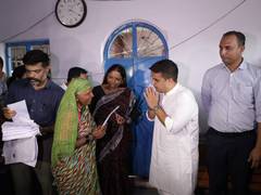 
      
      Gujarat Dy CM distributes financial assistance to flood victims
      
      