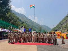 
      
      CRPF hoists 61-foot-high National Flag at Ramban headquarters
      
      