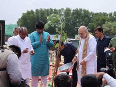 
      
      Gujarat: Amit Shah, Bhupendra Patel plant trees in Gandhinagar
      
      