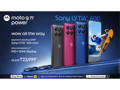 
      
      moto g77 POWER goes on sale featuring 50MP Sony LYTIA™ 600 Camera
      
      