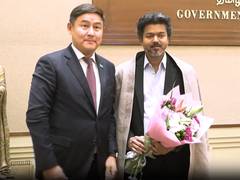 
      
      Tamil Nadu: CM Vijay meets Kazakhstan envoy Azamat Yeskarayev
      
      