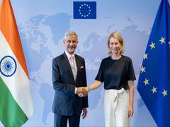 
      
      EAM begins Brussels visit with talks with EU HRVP Kallas
      
      