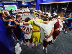 
      
      Spain share jubilant dressing room celebrations after final berth
      
      