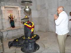 
      
      Gujarat CM Patel offers prayers at Dada Bhagwan Trimandir
      
      