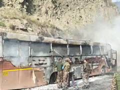 
      
      Passenger bus catches fire after tyres burst in Ramban
      
      