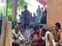 
      
      Bastar villagers solemnise wedding of deities to ward off drought
      
      