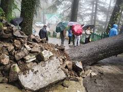 
      
      Monsoon rains disrupt life in Himachal; 36 roads blocked
      
      