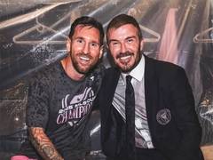 
      
       David Beckham gives shout out to Lionel Messi 
      
      