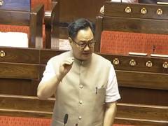 
      
      Kiren Rijiju targets Oppn in Rajya Sabha
      
      