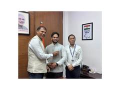
      
      Yogesh Sharma (Shelly) Meets PCI President Devendra Jhajharia
      
      
