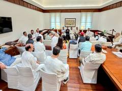 
      
      Opposition floor leaders meet in Parliament
      
      