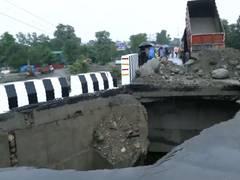 
      
      Newly constructed bridge collapse in Uttarakhand
      
      
