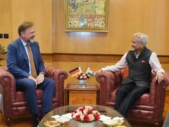 
      
      Jaishankar bids farewell to German envoy to India Ackermann
      
      