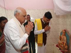 
      
      Gujarat CM Patel interacts with villagers on Guru Purnima
      
      