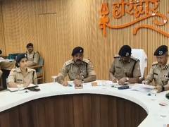 
      
      Uttarakhand Police officers inspect Haridwar for Kanwar Mela
      
      
