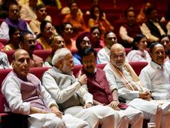 
      
      PM Modi attends 'Mangal Milan'
      
      