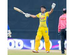 
      
      Money Grewal after Central Delhi Kings' big win
      
      
