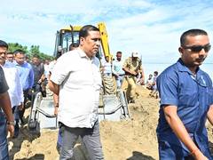 
      
      Assam Finance Minister Mallabaruah inspects flood affected areas
      
      