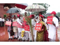 
      
      Opposition stages protest in Parliament over Ram Mandir donation
      
      