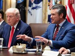 
      
      Trump rubbishes report of Camp David clash with Hegseth as 