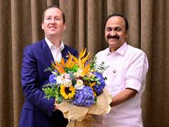 
      
      Keralam CM VD Satheesan meets US envoy Sergio Gor in Kochi
      
      