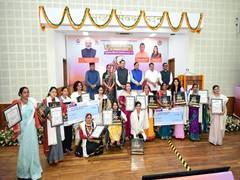 
      
      CM Dhami felicitates 13 women with Teelu Rauteli awards
      
      