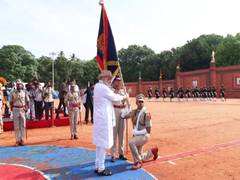 
      
      Amit Shah presents ‘President’s Police Colour’ to Puducherry Poli
      
      