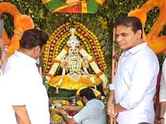 
      
      KTR offers prayers at temples in Hyderabad on Bonalu festival
      
      