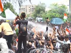 
      
      Jharkhand Police use water cannons against protesters
      
      