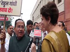 
      
      Priyanka Gandhi amid NDA protest in Parliament
      
      
