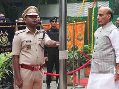 
      
      Rajnath Singh hoists tricolour at residence on Independence Day
      
      