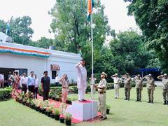 
      
      Union Minister Prahlad Joshi hoists National Flag
      
      