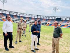 
      
      Varanasi DM inspects International Cricket Stadium
      
      