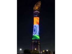 
      
      Doha’s Torch Tower lights up in Tricolour
      
      