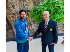 
      
      Yogesh Shelly Meets Russian Paralympic Committee President
      
      
