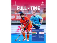 
      
      FIH Men’s Hockey WC: India lose 4-2 against England
      
      