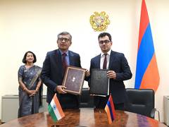 
      
      India, Armenia sign MoU on defence industry cooperation
      
      