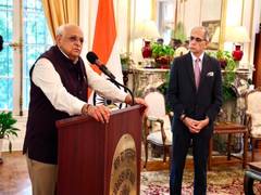 
      
      Envoy Kwatra hosts Gujarat CM Patel at India House
      
      