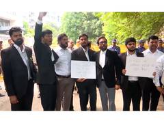 
      
      Lawyers protest outside BCI, demand Manan Mishra resignation
      
      